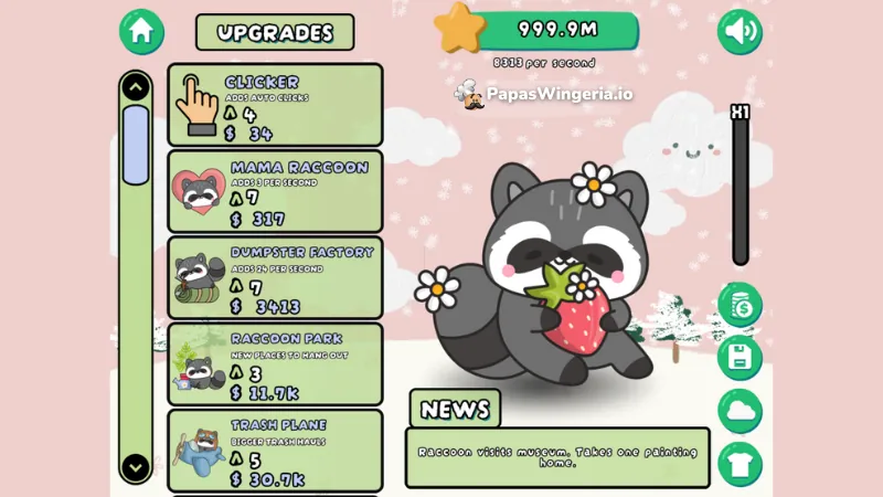 Raccoon Clicker Casual Game Online