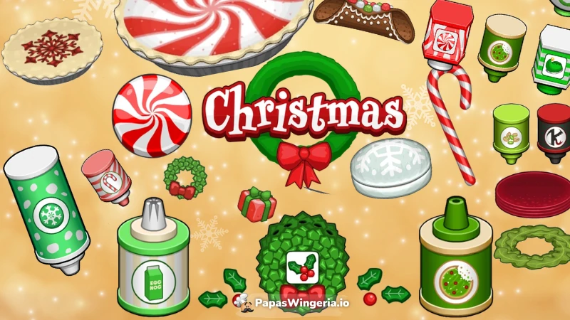 Christmas toppings used in multiple Papa’s Games