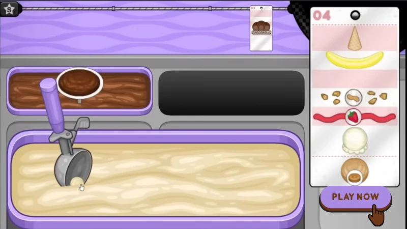 Papa's Scooperia Food Game Online