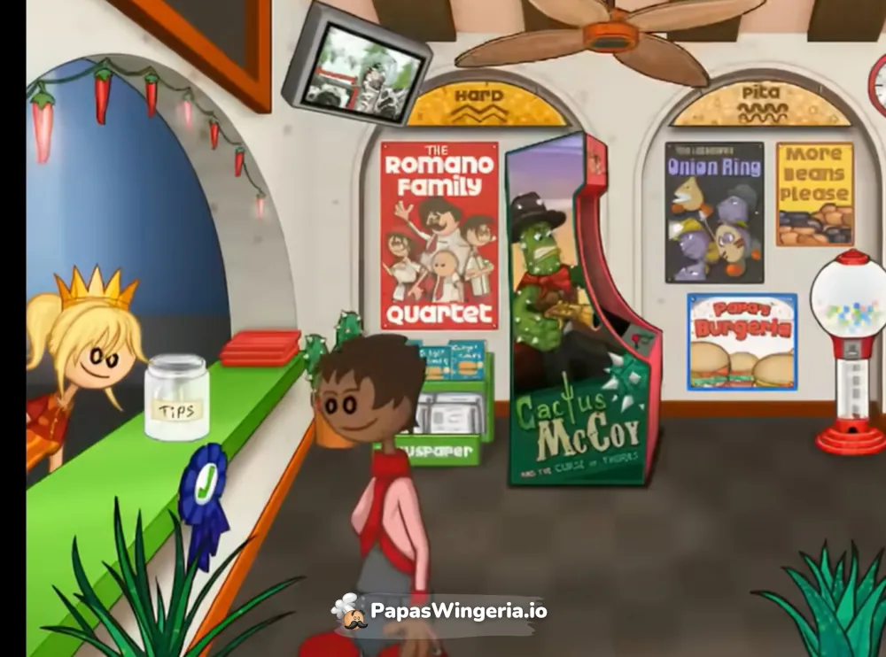 Papa's Taco Mia game - grill meats and build perfect tacos