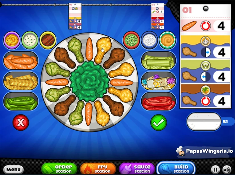 Papas Wingeria Full Build Station