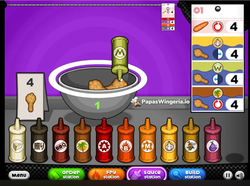 Papas Wingeria Sauce Station