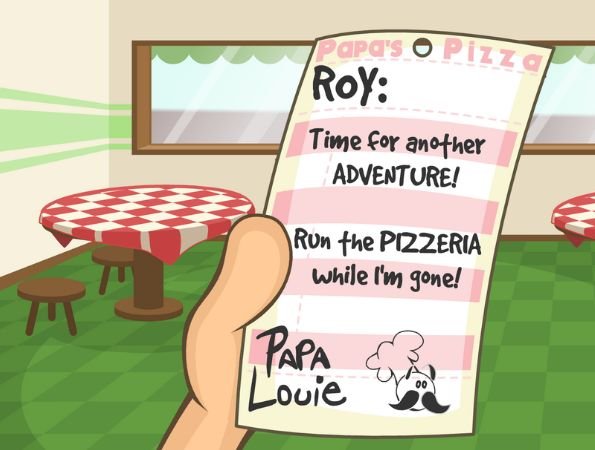 Papa Louie's note to Roy