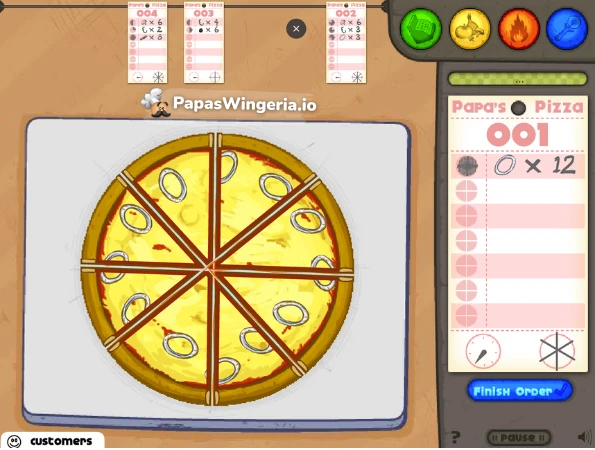 Papa's Pizzeria Cutting Station