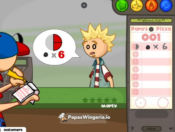 Papa's Pizzeria How to Take Orders