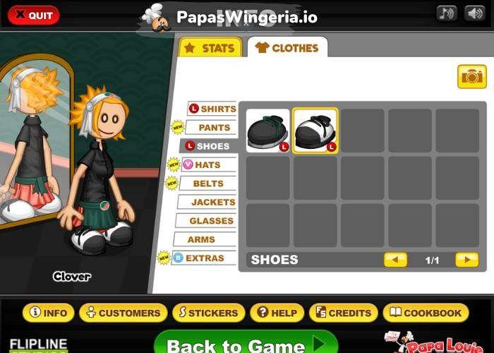 Papa's Sushiria Clothes