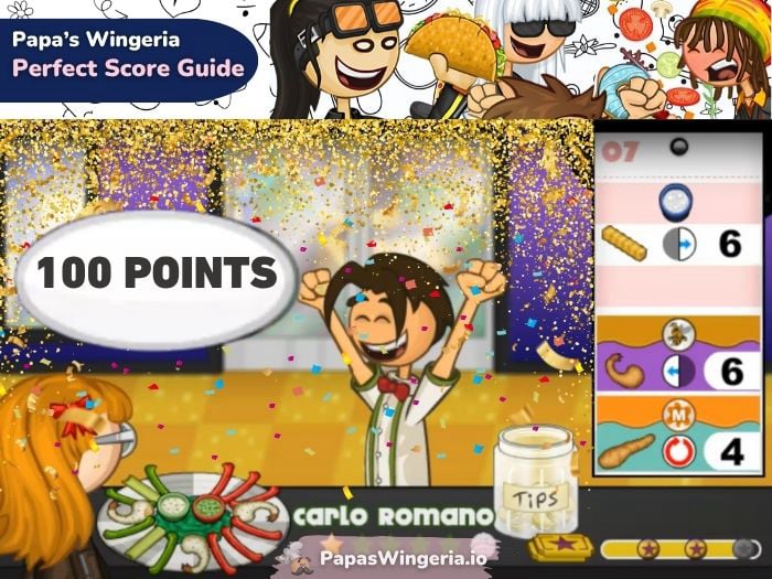 Papa's Wingeria Perfect Score Guide