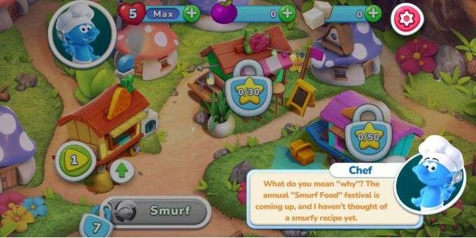 the smurfs cooking gameplay 