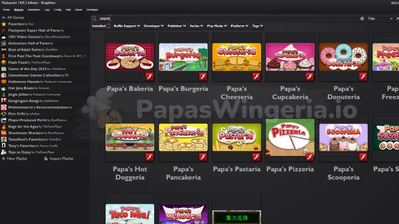 Flashpoint Papa's Games