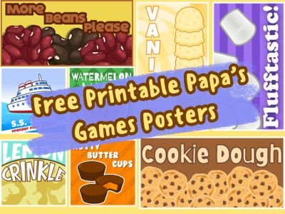 Free Printable Papas Games Posters