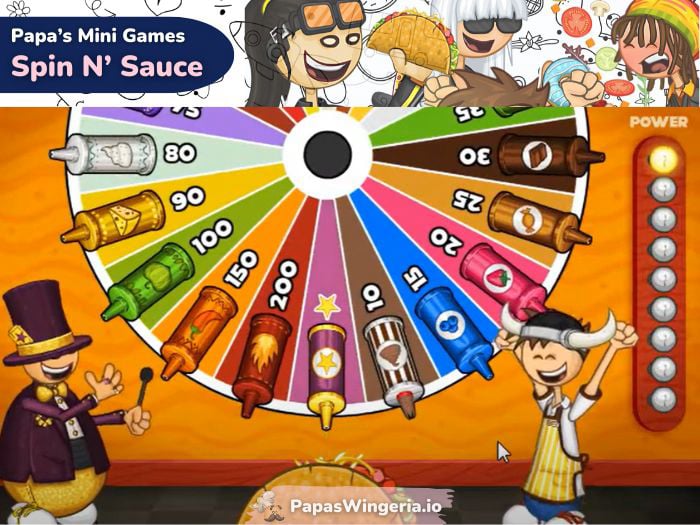 Spin N Sauce Mini Game