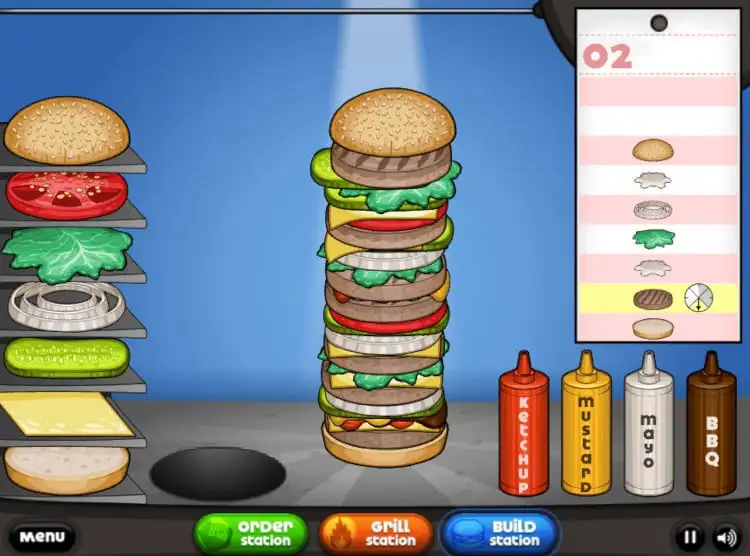 Papa's Burgeria Build Station