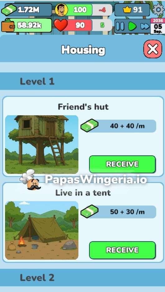 zero to millionaire idle life simulation game house options